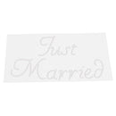 Shiny Diamante Just Married Sticker Bridal Shower Wedding DIY Applique Decal