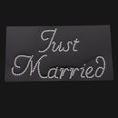 Shiny Diamante Just Married Sticker Bridal Shower Wedding DIY Applique Decal