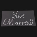 Shiny Diamante Just Married Sticker Bridal Shower Wedding DIY Applique Decal