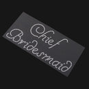 Diamante Cheif Bridesmaid Sticker Bridal Shower Wedding DIY Applique Decal