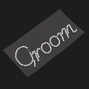Shiny Diamante Groom Sticker Bridal Shower Wedding Party DIY Applique Decal
