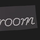 Shiny Diamante Groom Sticker Bridal Shower Wedding Party DIY Applique Decal