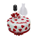1 Pair Fashion Groom Tuxedo Bride Dress Cake Cupcake Topper Wedding Party Food Stick