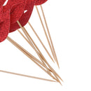 10pcs Glitter Red Lip Cupcake Toppers Wedding Engagement Carnival Party Decoration Cake Picks