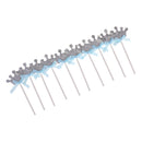 10pcs Blue Bow Crown Cupcake Toppers Glitter Cake Picks Wedding Baby Shower Kids Birthday Anniversary Party Decoration