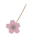 10 Glitter Sakura Flower Cake Toppers Cupcake Picks for Birthday Wedding Party DÃ©cor