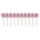 10 Glitter Sakura Flower Cake Toppers Cupcake Picks for Birthday Wedding Party DÃ©cor