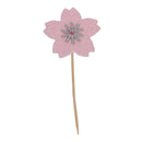 10 Glitter Sakura Flower Cake Toppers Cupcake Picks for Birthday Wedding Party DÃ©cor