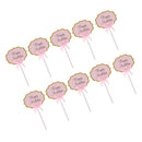 10pcs/Lot Lovely Glitter Happy Birthday Cupcake Food Picks Wedding Party Cake Topper Favors Supplies