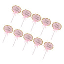 10pcs/Lot Lovely Glitter Happy Birthday Cupcake Food Picks Wedding Party Cake Topper Favors Supplies
