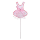 10 Pink Ballet Dress Wedding Birthday Cake Cupcake Topper Food Picks Accessories