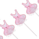 10 Pink Ballet Dress Wedding Birthday Cake Cupcake Topper Food Picks Accessories