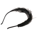 Women Girls Bride Black Feather Headband Party Fascinator Hair Headpiece
