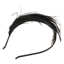 Women Girls Bride Black Feather Headband Party Fascinator Hair Headpiece