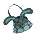 Cute Grey Easter Rabbit Basket Bag Egg Gift Candy Treat Bag Party Favor