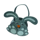 Cute Grey Easter Rabbit Basket Bag Egg Gift Candy Treat Bag Party Favor