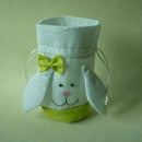 2pcs/set Fabric Rabbit Bunny Bag for Easter Egg Candy Sweet Party Favor