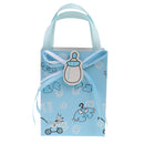 12 Pieces Blue Boy Baby Shower Candy Gift Bags Tote Birthday Party Favor Supplies
