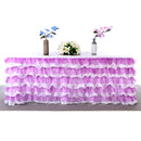 Home Wedding Decor Baby Shower Party Favors Tulle Table Skirt Table Decor Tutu Cover with Stickers Purple
