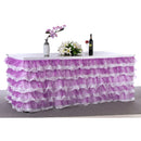 Home Wedding Decor Baby Shower Party Favors Tulle Table Skirt Table Decor Tutu Cover with Stickers Purple