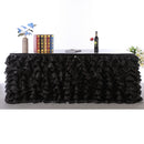 Home Wedding Decor Baby Shower Party Favors Tulle Table Skirt Table Decor Tutu Cover with Stickers Black
