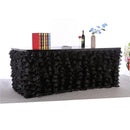 Home Wedding Decor Baby Shower Party Favors Tulle Table Skirt Table Decor Tutu Cover with Stickers Black