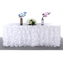 Home Wedding Decor Baby Shower Party Favors Tulle Table Skirt Table Tutu Cover with Stickers White