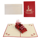3D Pop Up Wedding Car Cards Paper Invitation Cards Postcard DIY Craft