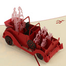 3D Pop Up Wedding Car Cards Paper Invitation Cards Postcard DIY Craft