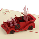 3D Pop Up Wedding Car Cards Paper Invitation Cards Postcard DIY Craft
