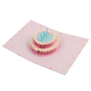 3D Pop Up Cake Cards Paper Birthday Invitation Card Postcard DIY Craft with Envelop