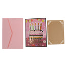3D Pop Up Cake Cards Paper Birthday Invitation Card Postcard DIY Craft with Envelop