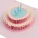 3D Pop Up Cake Cards Paper Birthday Invitation Card Postcard DIY Craft with Envelop