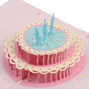 3D Pop Up Cake Cards Paper Birthday Invitation Card Postcard DIY Craft with Envelop