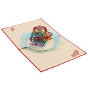 Colorful Hearts I LOVE MOM 3D Pop-up Greeting Card Mothers Day Birthday Valentine Gift