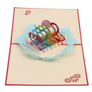 Colorful Hearts I LOVE MOM 3D Pop-up Greeting Card Mothers Day Birthday Valentine Gift