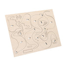 Wood 3D Jigsaw Puzzle Model Set Rooster Cock Shape Easter Decor Kids Gift