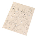 Wood 3D Jigsaw Puzzle Model Set Rooster Cock Shape Easter Decor Kids Gift