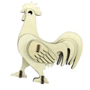 Wood 3D Jigsaw Puzzle Model Set Rooster Cock Shape Easter Decor Kids Gift