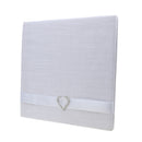 White Burlap Rhinestone Heart Wedding Party Decoration Signing Guest Book Reception Party Signatures
