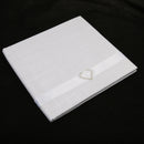 White Burlap Rhinestone Heart Wedding Party Decoration Signing Guest Book Reception Party Signatures