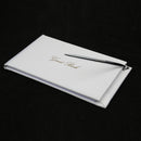Guest Book with Silver Pen Wedding Engagement Birthday Party Accessory Props