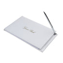 Guest Book with Silver Pen Wedding Engagement Birthday Party Accessory Props