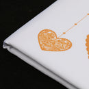 Satin Wedding Sign In Memory Book Gold Heart Bowknot Engagement Guest Book