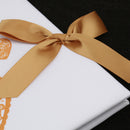 Satin Wedding Sign In Memory Book Gold Heart Bowknot Engagement Guest Book