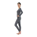 Men Women Fashionable Long Sleeves Stretchy Spandex Bodysuit Catsuit Gymnastic Dance Costume Adult Unitard Grey S