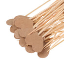 50pcs Rustic Heart Cupcake Picks Food Flags Cake Canape Sticks Wedding Party