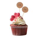 Pack of 50 Kraft Paper I Do Letters Cake Cupcake Topper Wedding Birthday Party Photo Prop