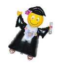 40 inch Smiley Jumping Grad with Cap Balloon Bouquet Happy Graduation Congratulation