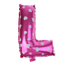 Pink I LOVE YOU Red Hearts Foil Balloons Set for Wedding Wall Decoration